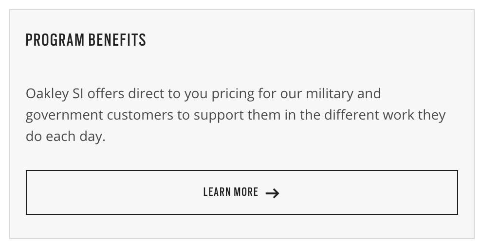 oakley military discount program